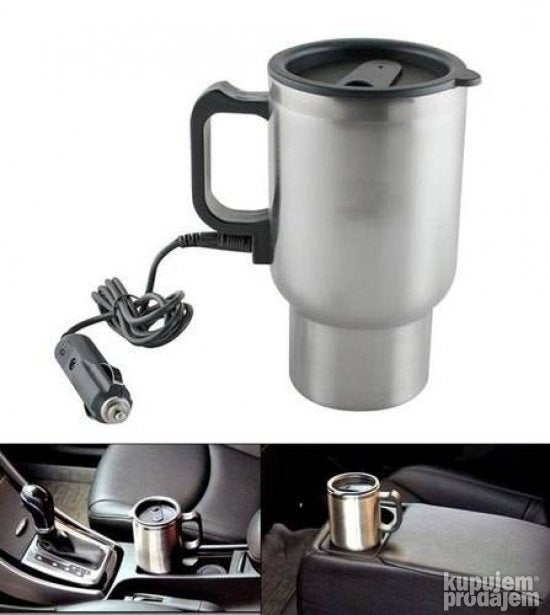 Grejna putna šolja za auto 450 ml, 12 V