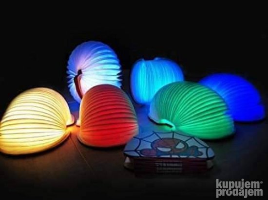 LED lampa knjiga koja menja boje, USB punjenje