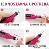 Električna turpija za nokte sa izmenjivim nastavcima