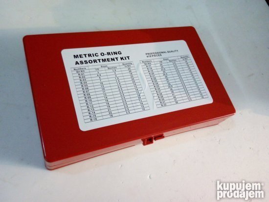 Set nitrilnih O-ring gumica – 419 komada