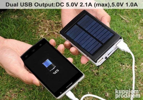 Solarni power bank sa LED svetlom i zaštitama