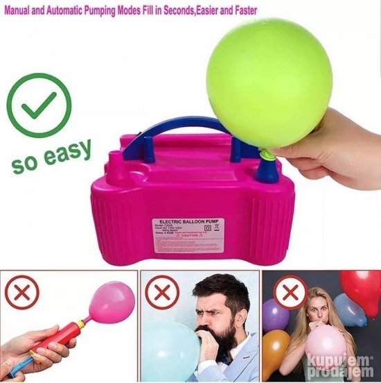 Pumpa za balone za rođendane i venčanja