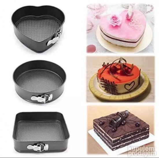 Set od tri kalupa za torte sa obručem koji se skida