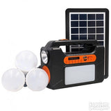 Kampersko osvetljenje sa solarnim panelom i tri lampe