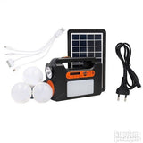 Solarni sistem sa panelom, 3 sijalice i USB izlazima