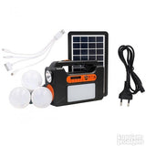 Kampersko osvetljenje sa solarnim panelom i tri lampe