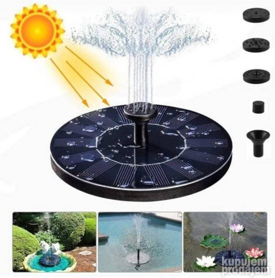 Solarna fontana pumpa za baštensku vodenu površinu