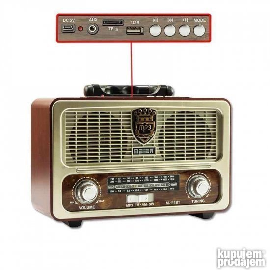 Retro radio M-111BT 23x16x11 cm sa Bluetooth-om