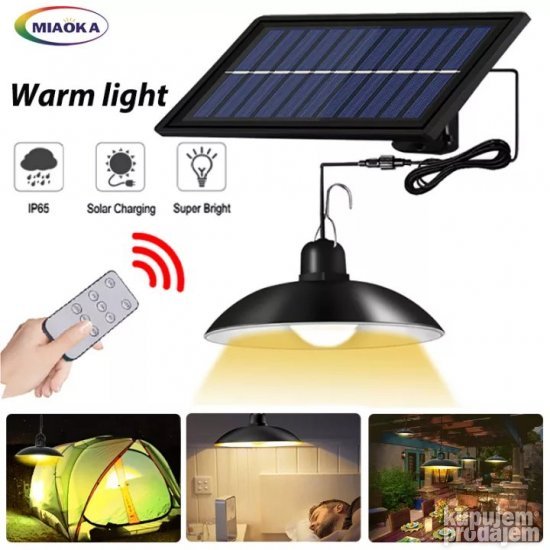 Solarni luster sa daljinskim upravljačem, IP66