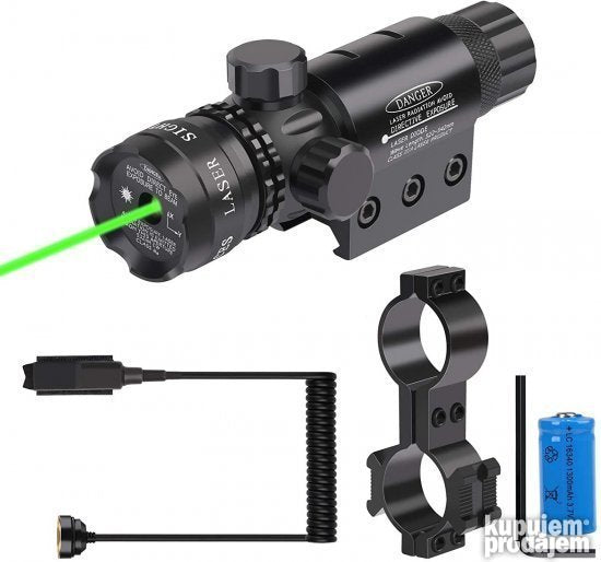Laserski pokazivač sa nosačem i mikroprekidačem