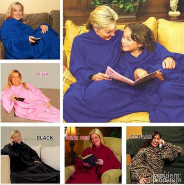Ćebe sa rukavima Snuggie, 190 x 140 cm