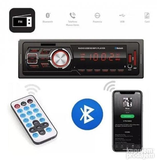 Auto radio FM, MP3, USB i Bluetooth, 4 x 52 W