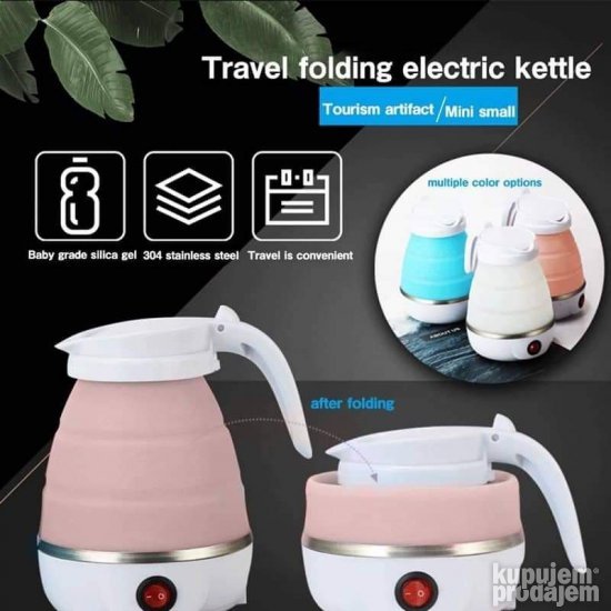 Sklopiva silikonska džezva za kafu, 0,6 l, 750 W