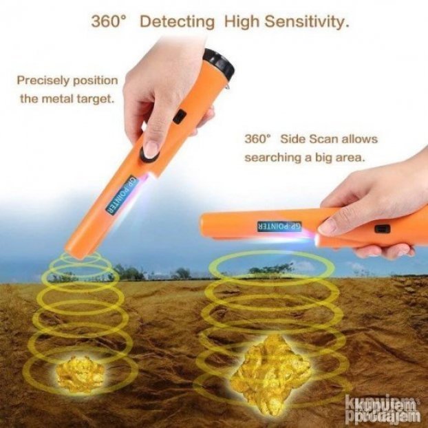 Ručni pinpointer metal detektor IP66 sa vibracijom – slika 8