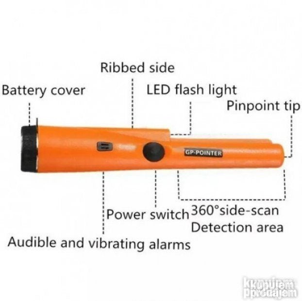 Ručni pinpointer metal detektor IP66 sa vibracijom – slika 9