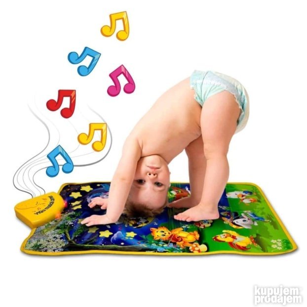 Muzička podloga za bebe sa svetlom, 60 x 40 cm