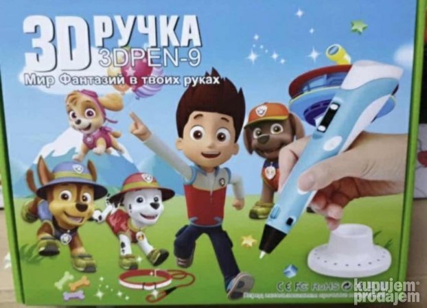 3D olovka Patrolne šape sa 10 šablona i stalkom