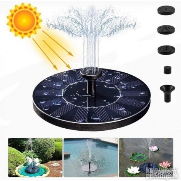 Solarna fontana 13x13 cm sa 6 mlaznica