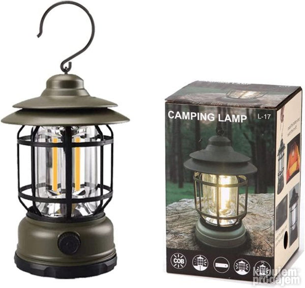 Punjiva kamp lampa retro dizajna 110x235 mm