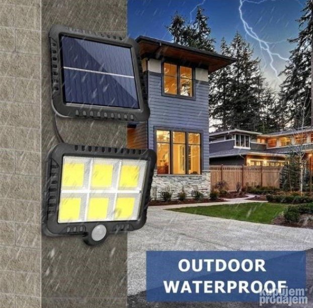 Solarni COB reflektor sa 120 LED i senzorom pokreta, IP65