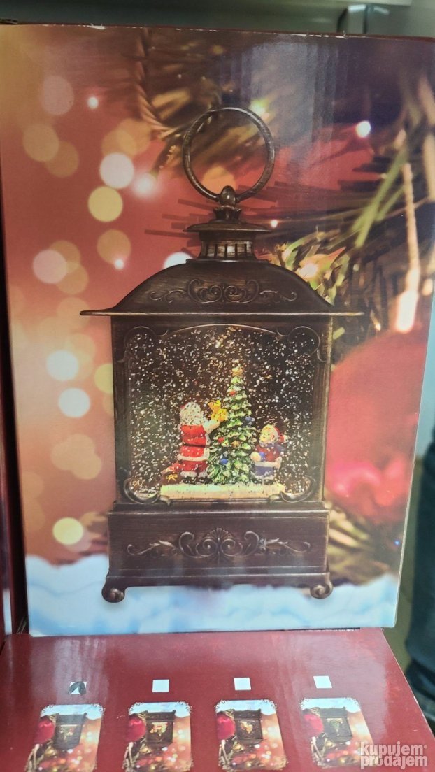 Dekorativna novogodišnja lampa Deda Mraz 30 cm