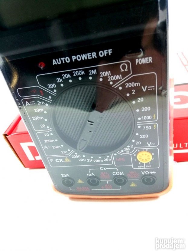 Digitalni multimetar DT-9205A sa velikim displejom – slika 4