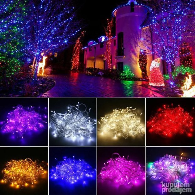 Novogodišnje LED lampice 50 m sa 500 dioda