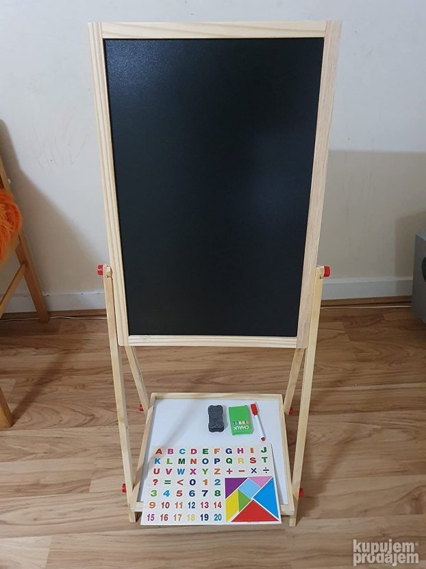 Drvena tabla za crtanje, slova i brojeve