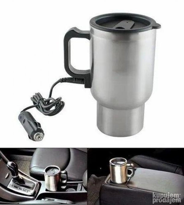 Putna grejana šolja za auto 450 ml na upaljač