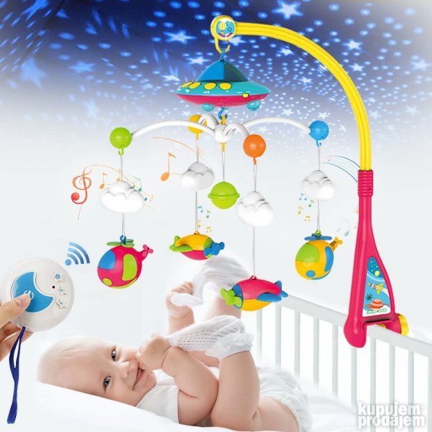 Muzička vrteška sa projektorom i 108 melodija
