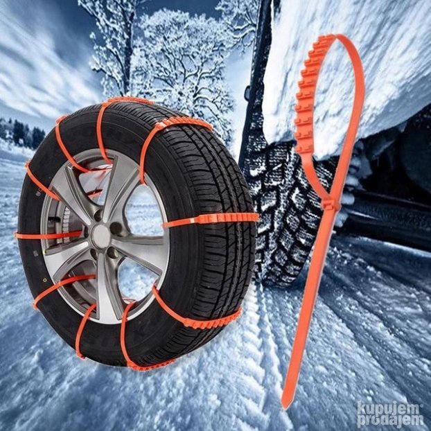 Plastične vezice za sneg dužine 830 mm, narandžaste