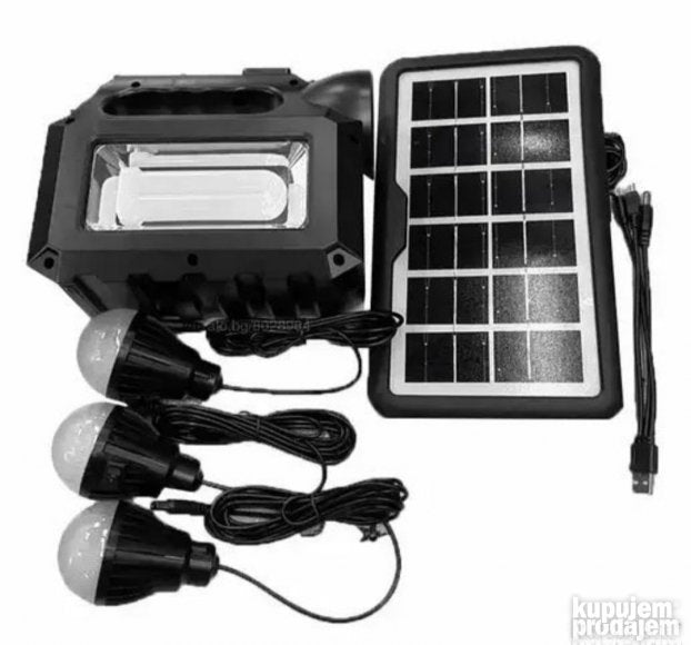 Solarni sistem GD-8017 sa tri LED sijalice i radijem