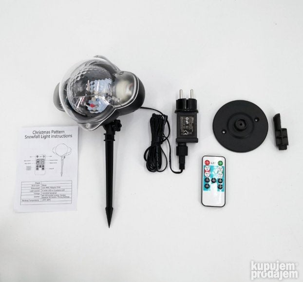LED projektor sneznih pahuljica za kuću i dvorište