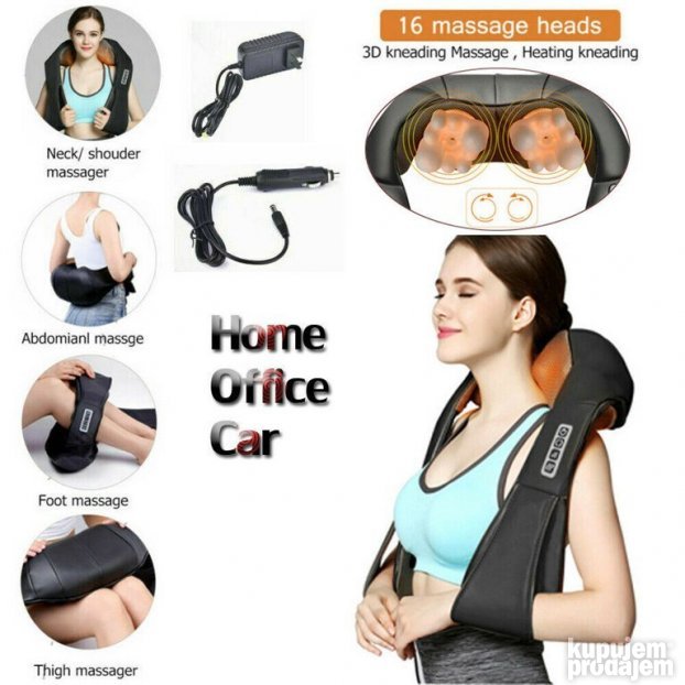 Shiatsu masažer sa osam kugli i infracrvenim grejanjem
