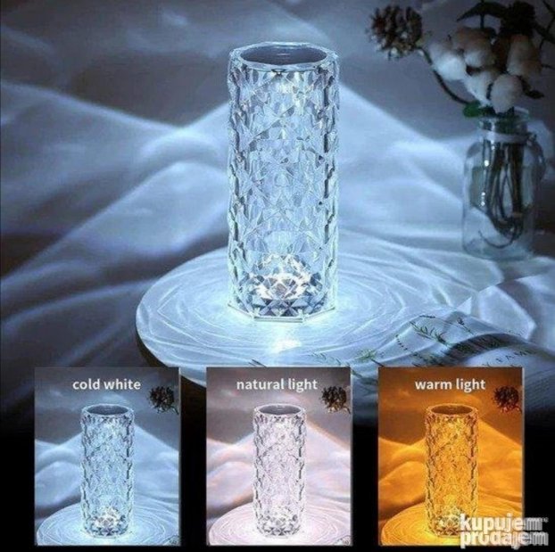Dodirna dekorativna lampa kristalnog izgleda
