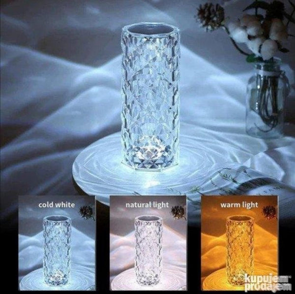 Dodirna dekorativna lampa kristalnog izgleda