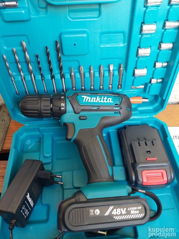Aku šrafilica bušilica, dve brzine i futer 10 mm