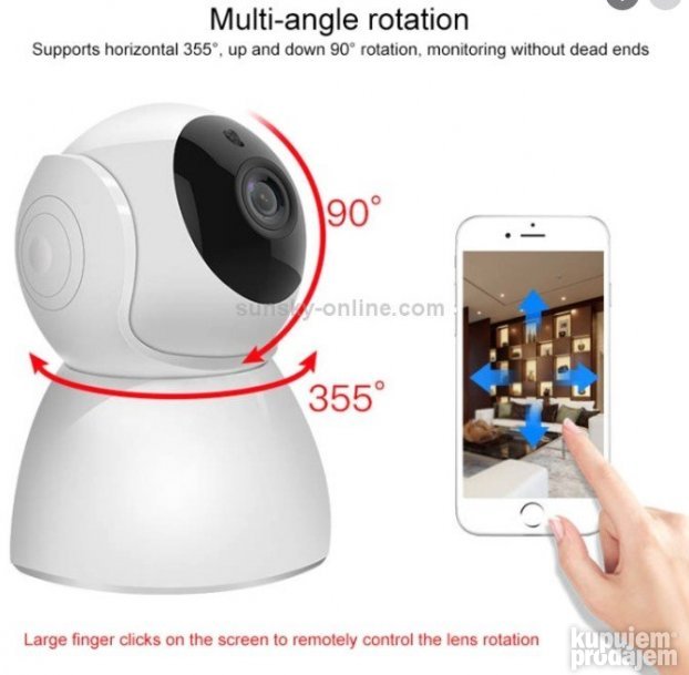Unutrašnja WiFi PTZ kamera V380 Full HD
