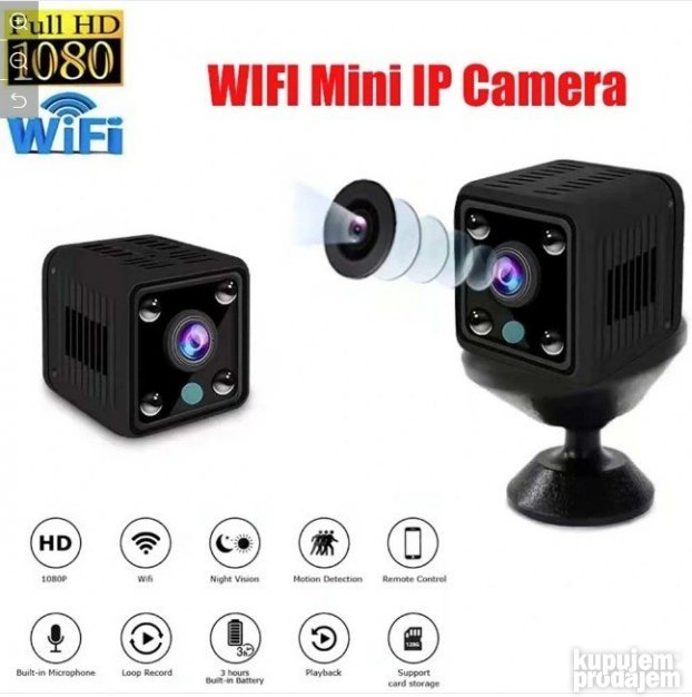 Mini WiFi IP kamera X6 1080p sa magnetom