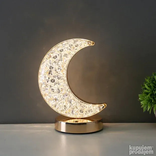 Dekorativna lampa mesec sa dodirnim prekidačem i tri boje