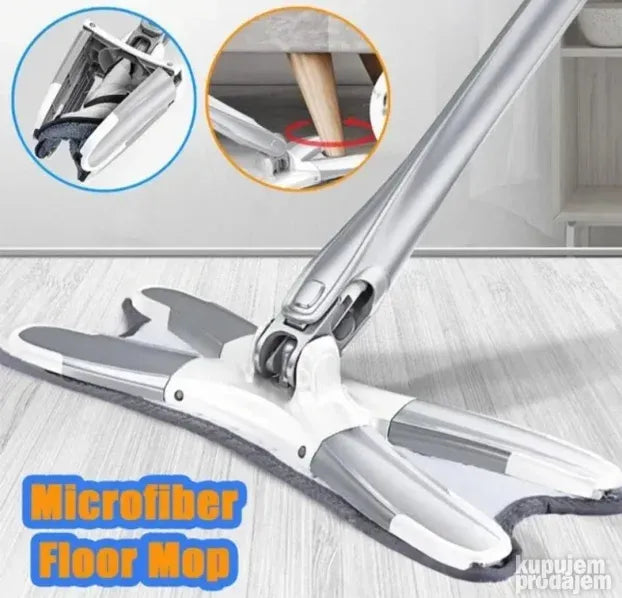 Rotirajući mop sa ceđenjem drškom i mikrofiber krpom