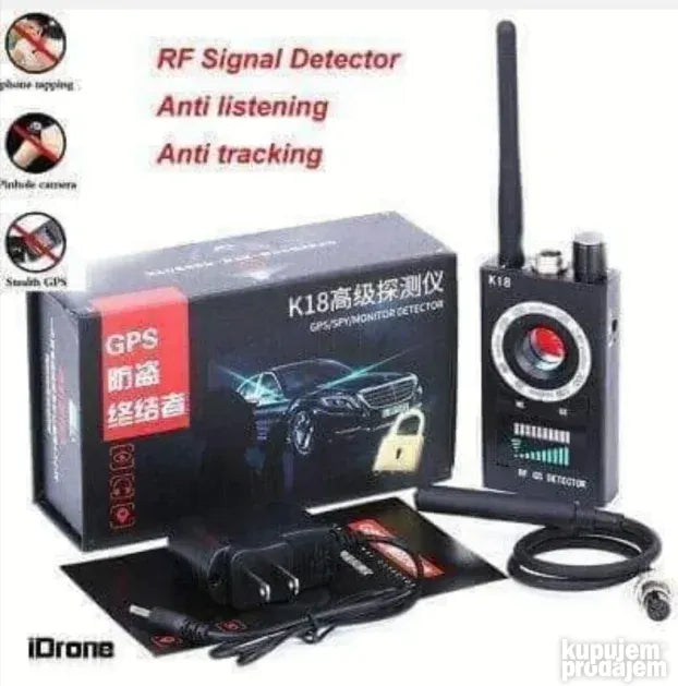 Detektor RF signala K18 sa opsegom 1–8000 MHz