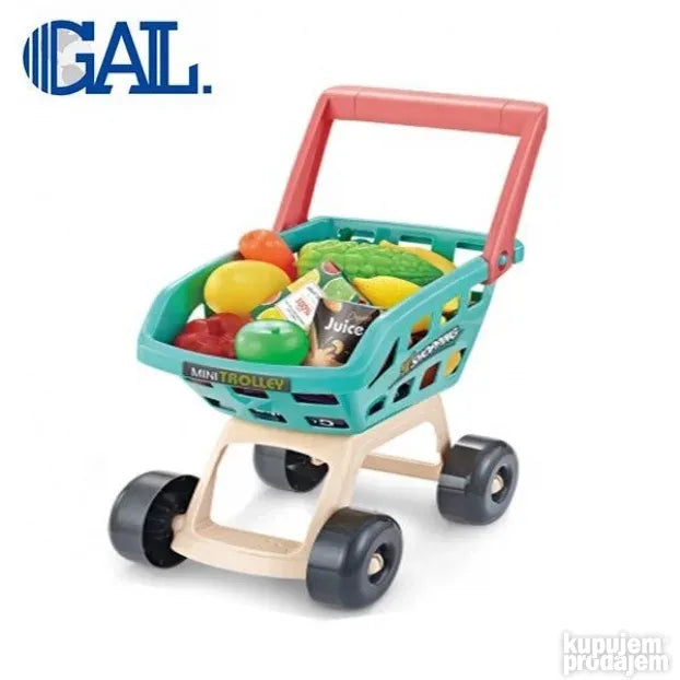 Dečiji set mini supermarket sa kolicima – 47 delova