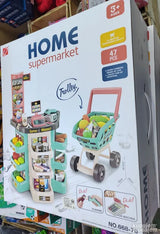 Dečiji set mini supermarket sa kolicima – 47 delova