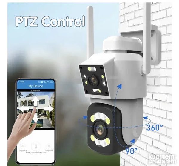 PTZ IP kamera 20 MP sa dve glave i LED svetlima