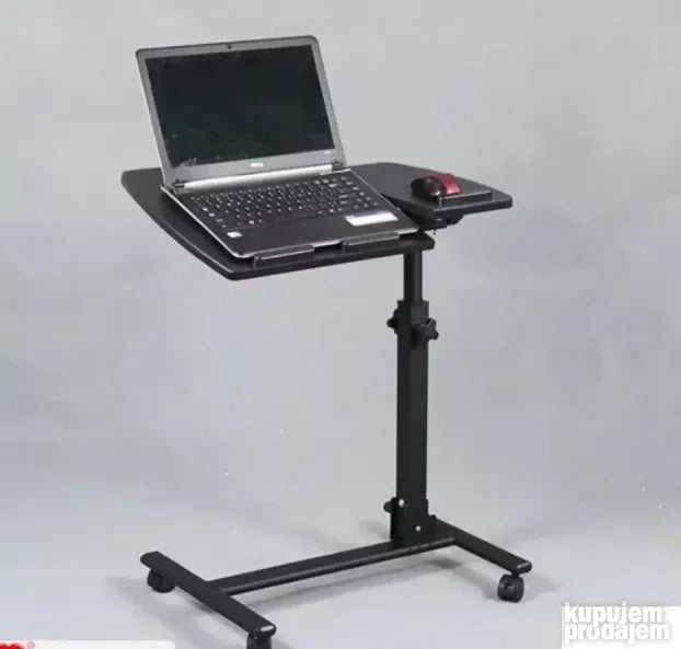 Prenosivi sto za laptop sa točkićima, visina 60-95 cm