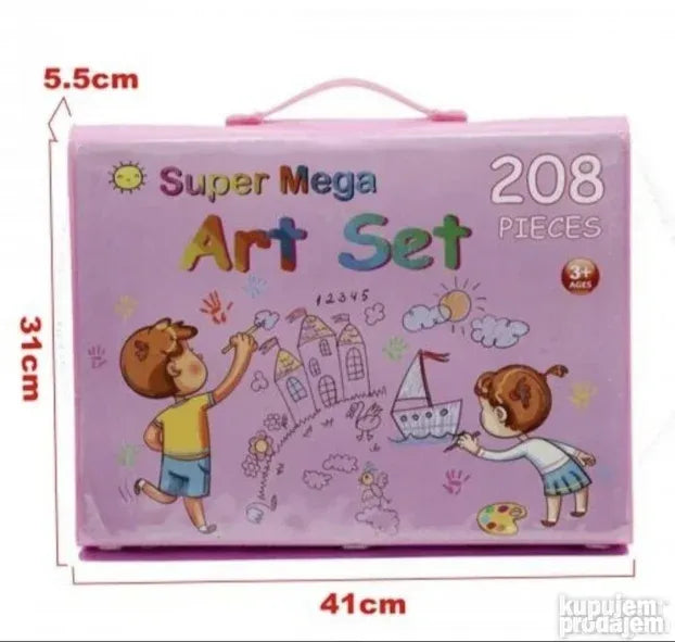 Super Art Set za Devojčice - Set za Crtanje i Bojenje