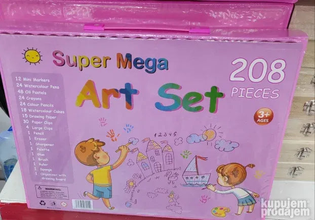 Super Art Set za Devojčice - Set za Crtanje i Bojenje