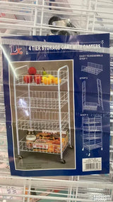 Kolica za voće i povrće sa 4 police 78x38x25 cm