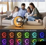 RGB lampa AS-K10 sa zvučnikom, bežičnim punjačem i budilnikom